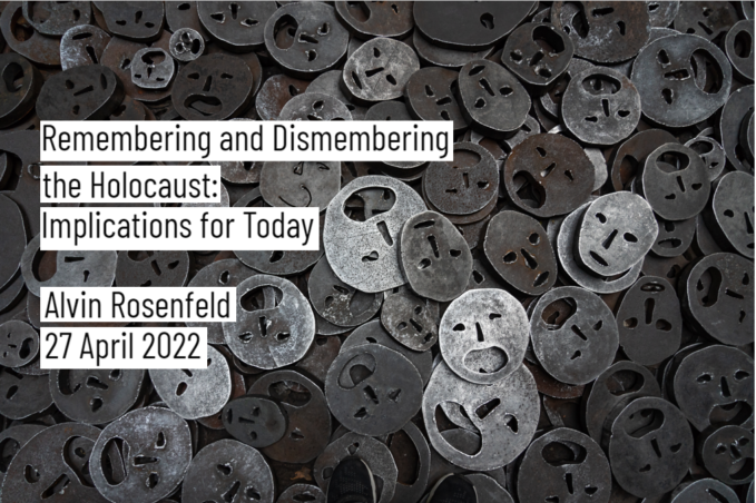 Holocaust represented by pile of metal faces